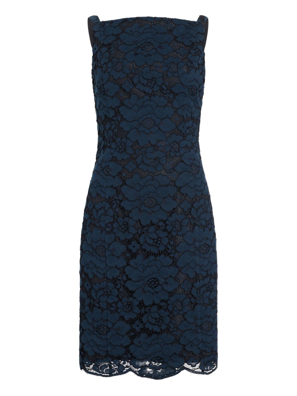 Floral Lace Square Neck Sleeveless Dress