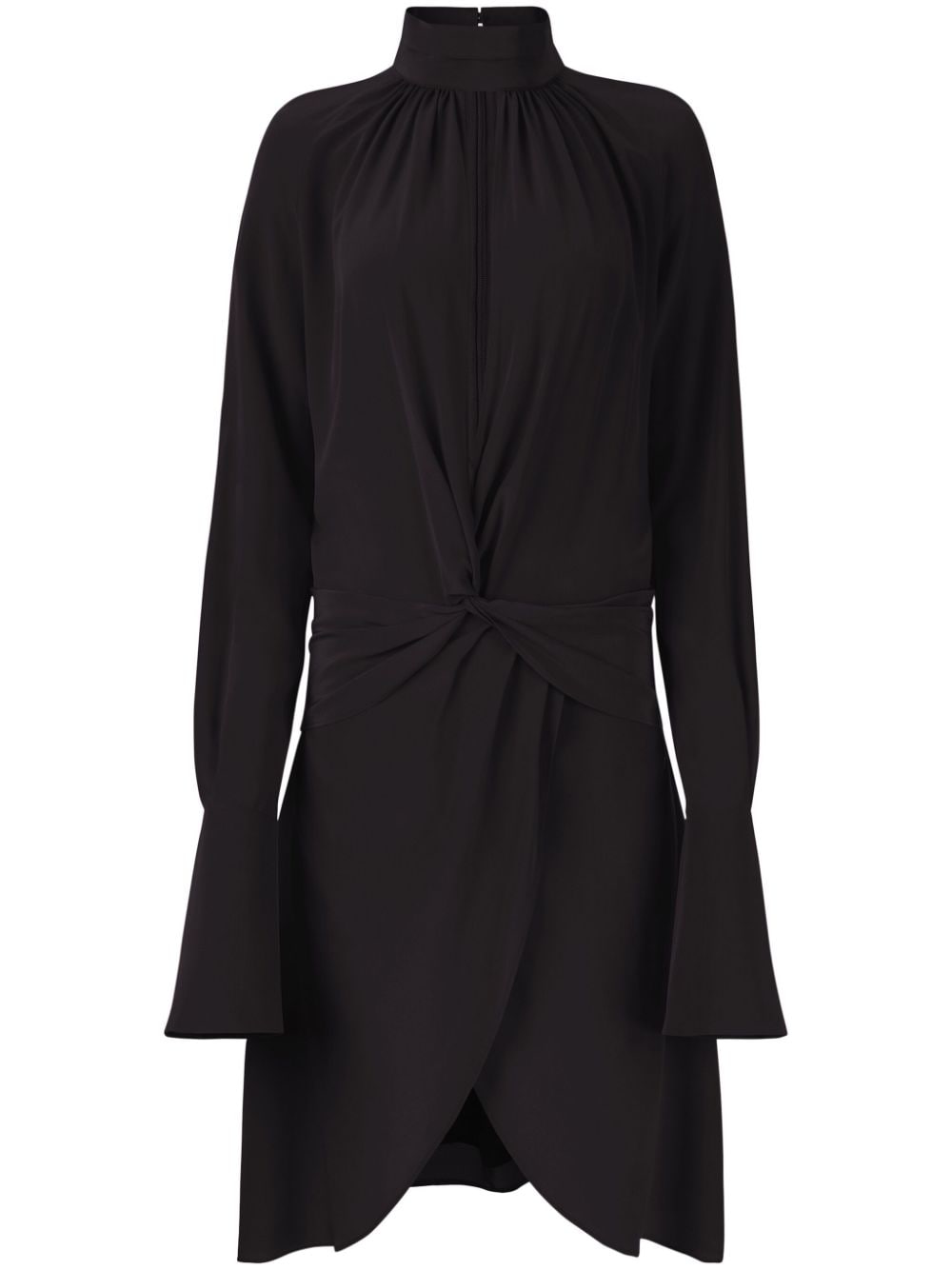 Pleated Silk Midi Dress