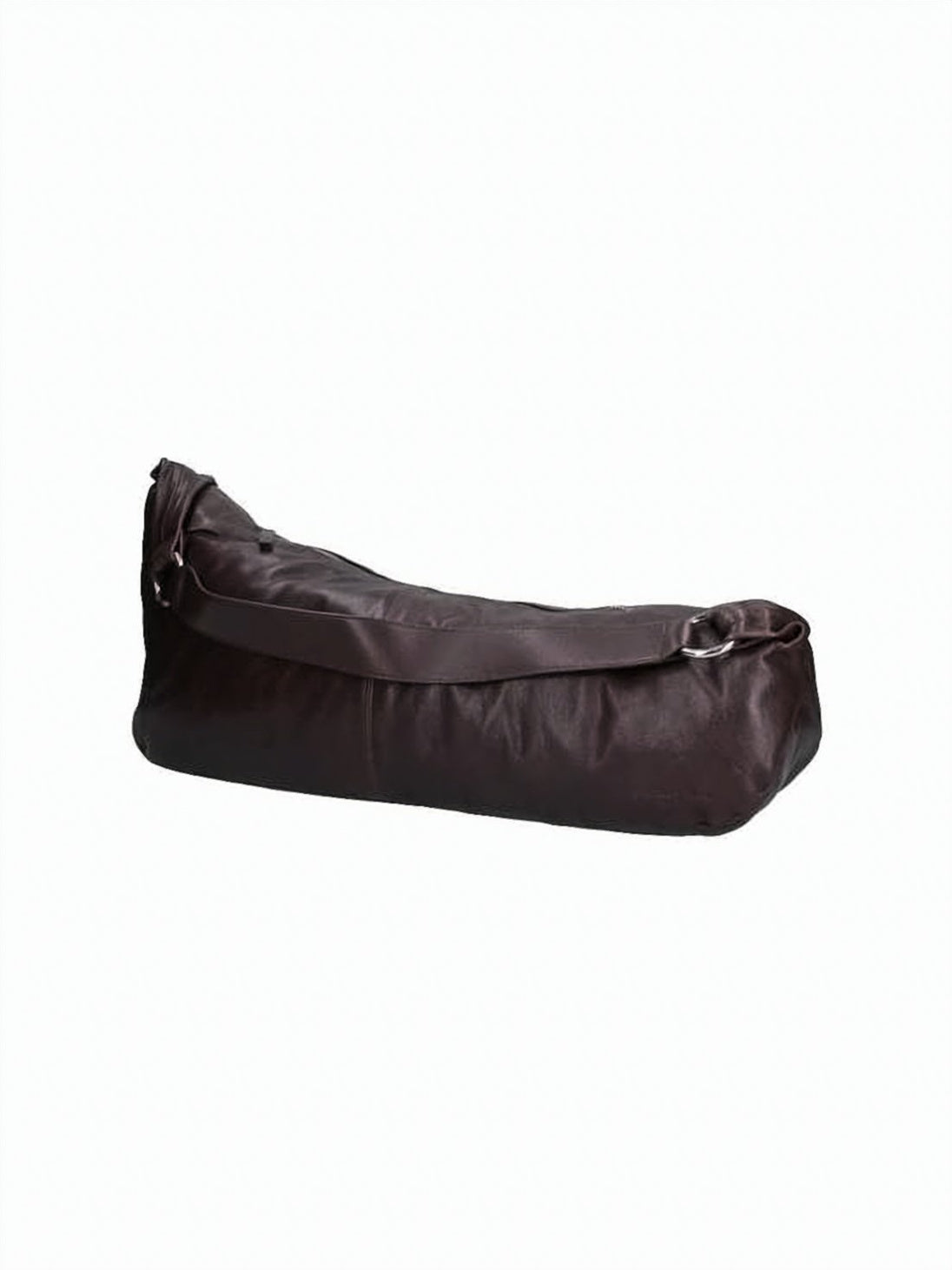 Elongated Hobo Shoulder Bag with Zipper Detail