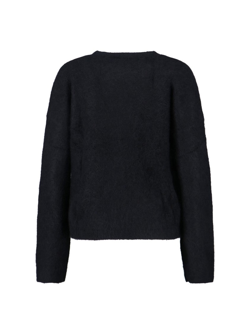 "Fluffy" Alpaca-Blend Cardigan – Black