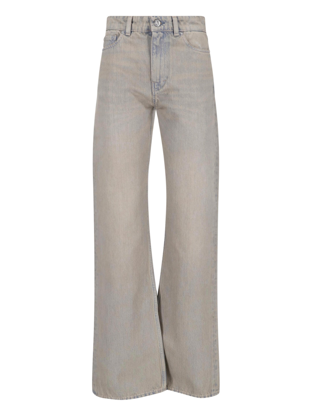 Grey Boot Cut Five-Pocket Jeans