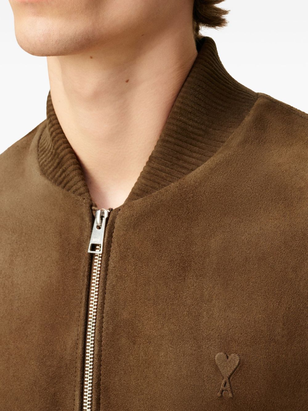 Suede-like Brown Casual Jacket
