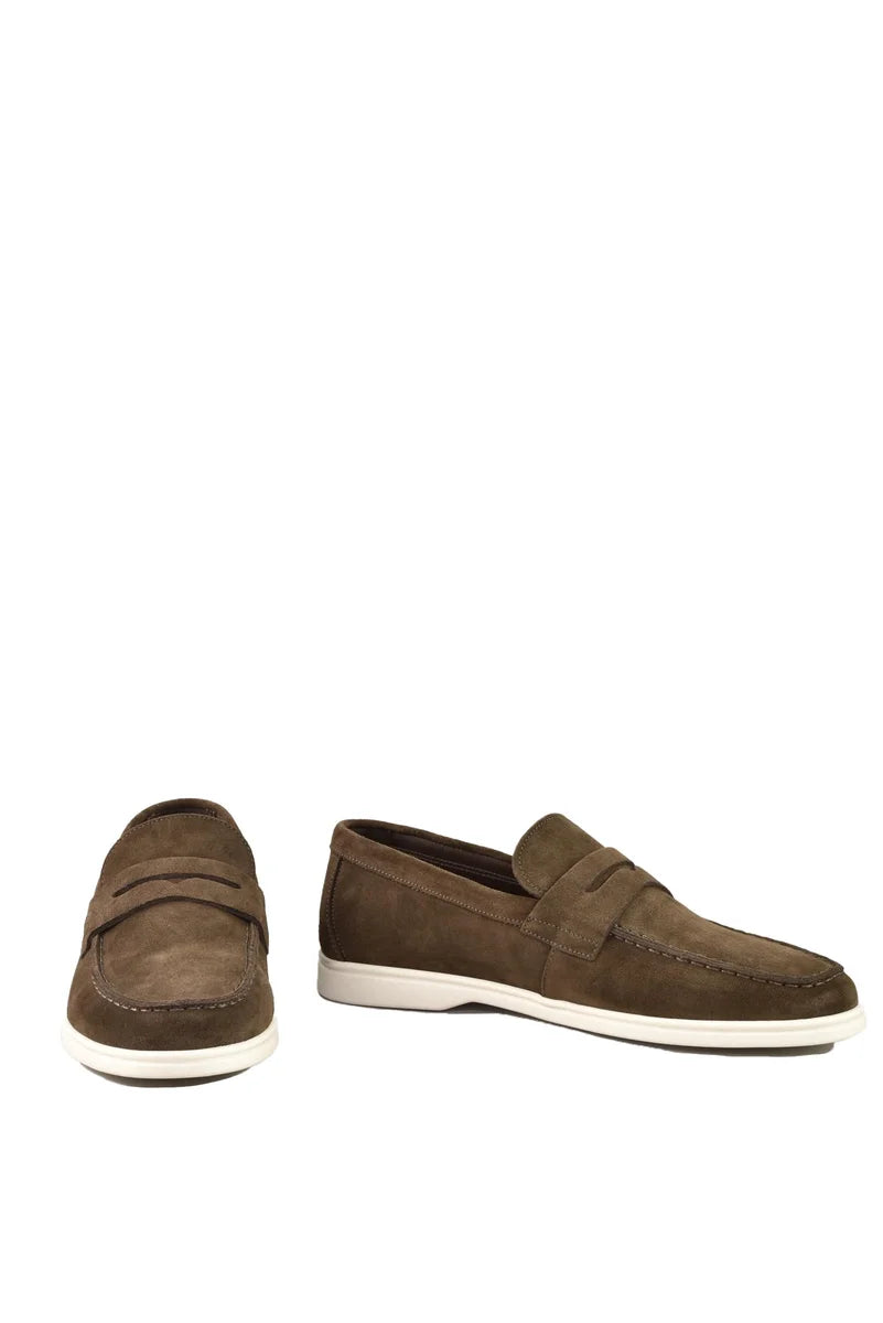 Men's Suede Loafer - Brown