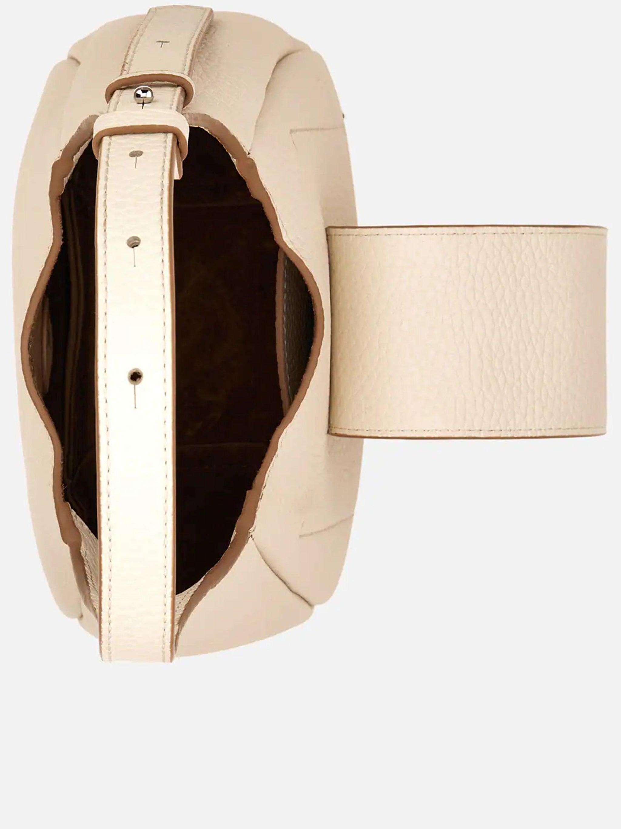Neutral Structured Small Rounded H Handbag