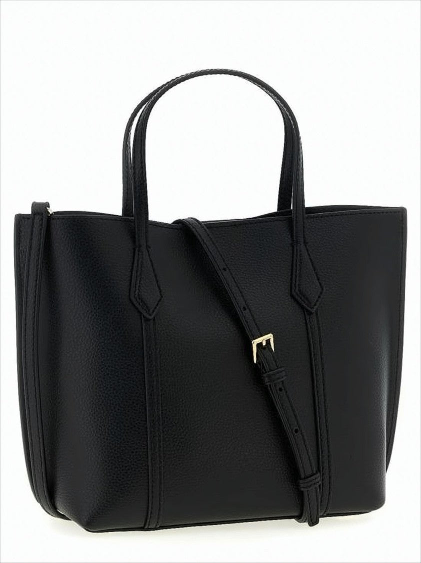 Textured Cow Leather Tote Bag with Structured Silhouette