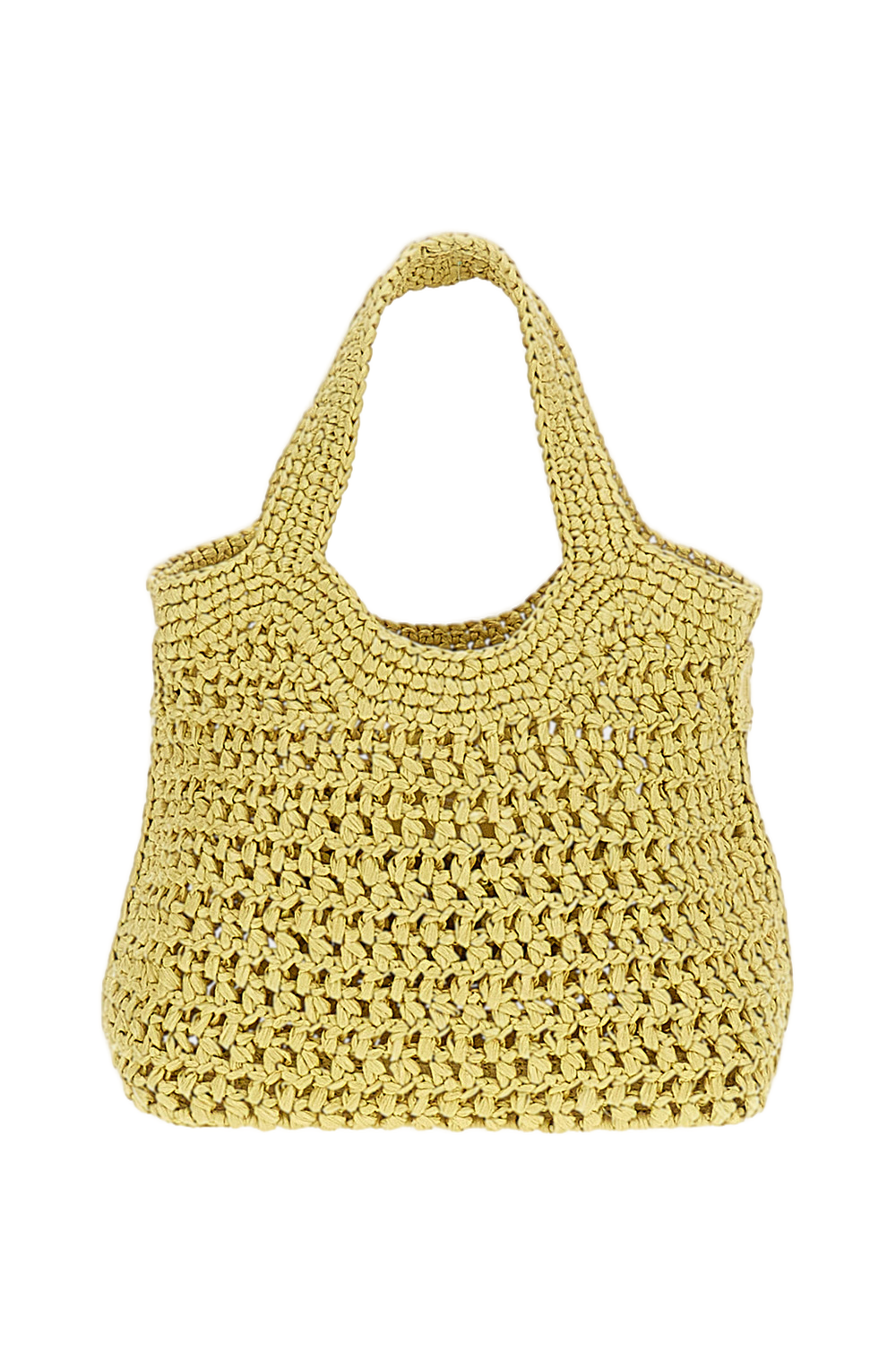 Yellow EBL Mini Raffia Bag