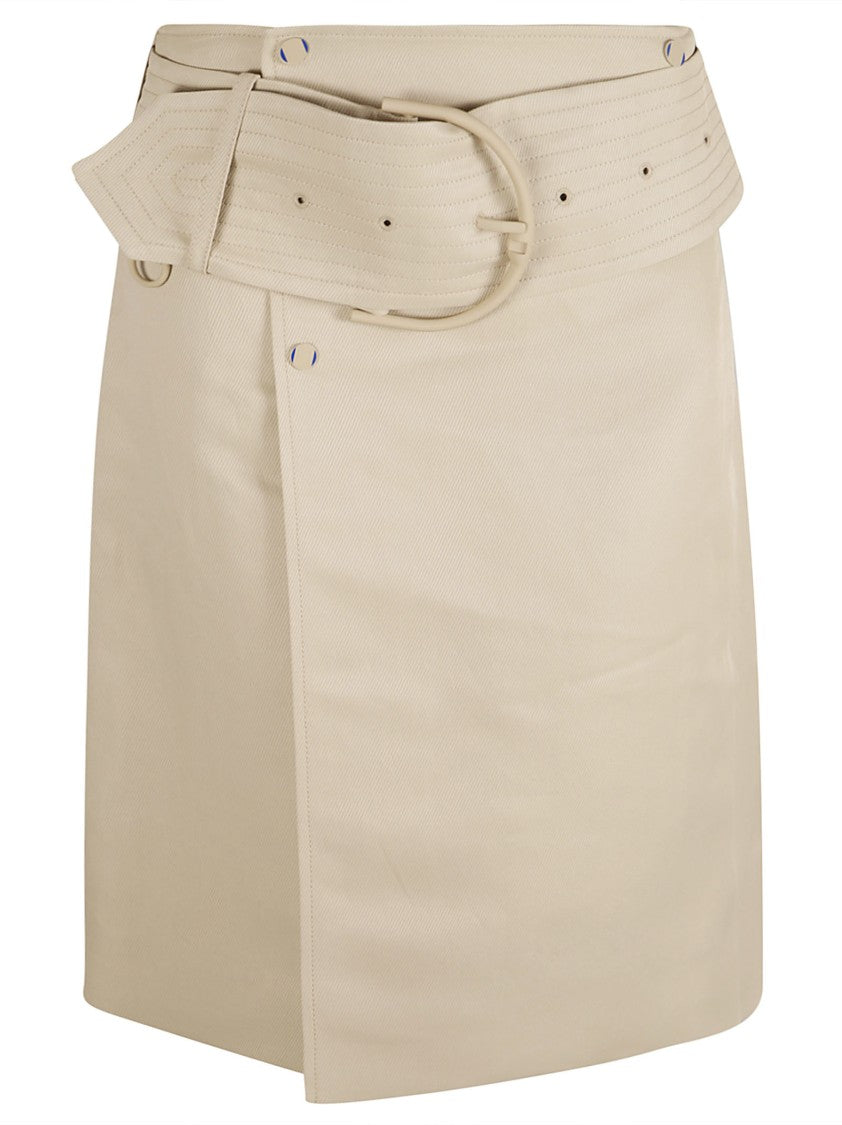 Structured Skirt With Wide Belt