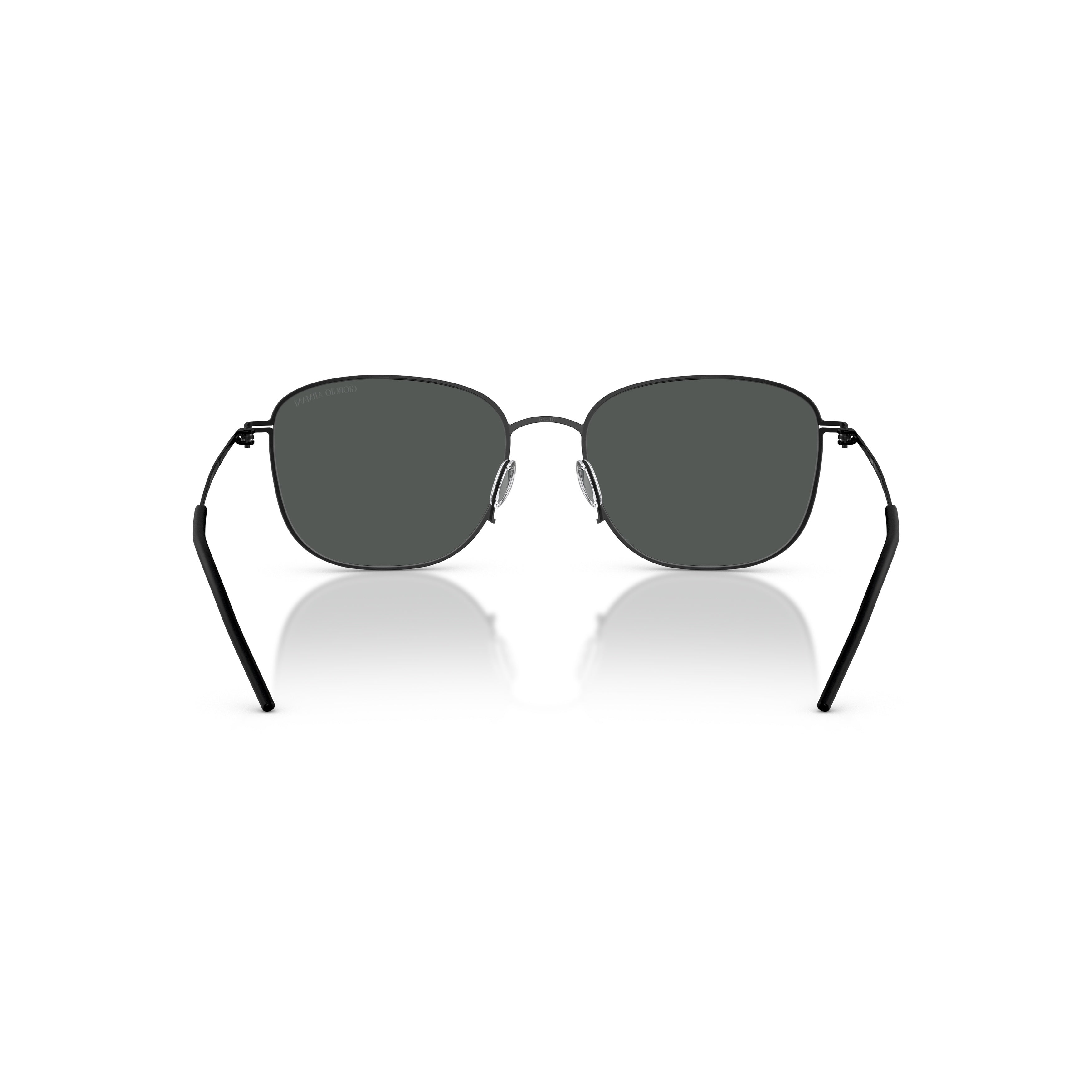 0ar6168 Rectangular Metal Frame Sunglasses with Adjustable Nose Pads