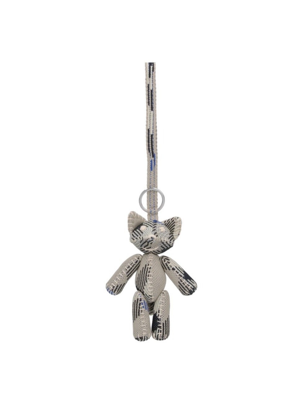 Fox Keychain Charm – Grey