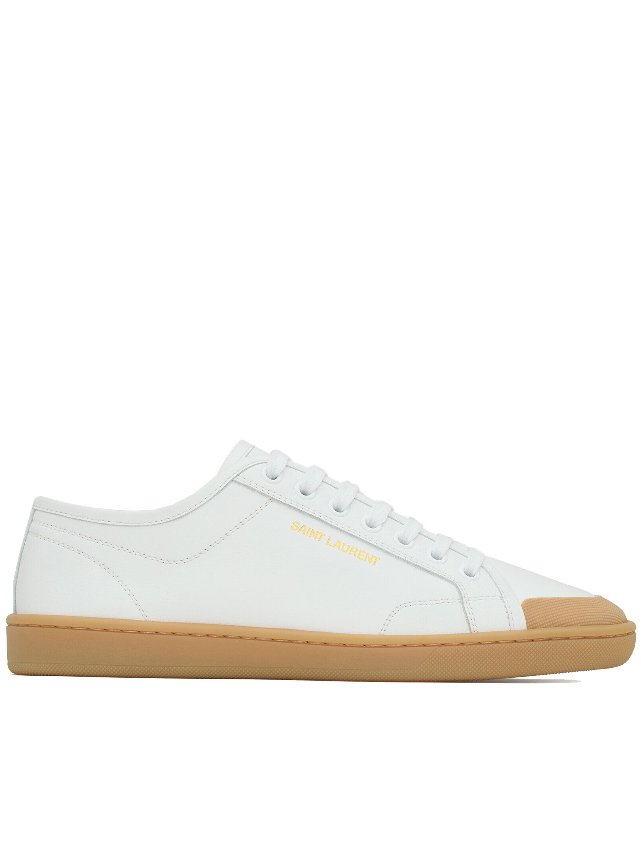 White Gym Low-top Leather Sneakers