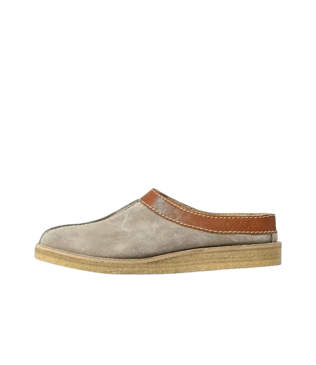 Suede Slip-On Loafers with Smooth Leather Trim