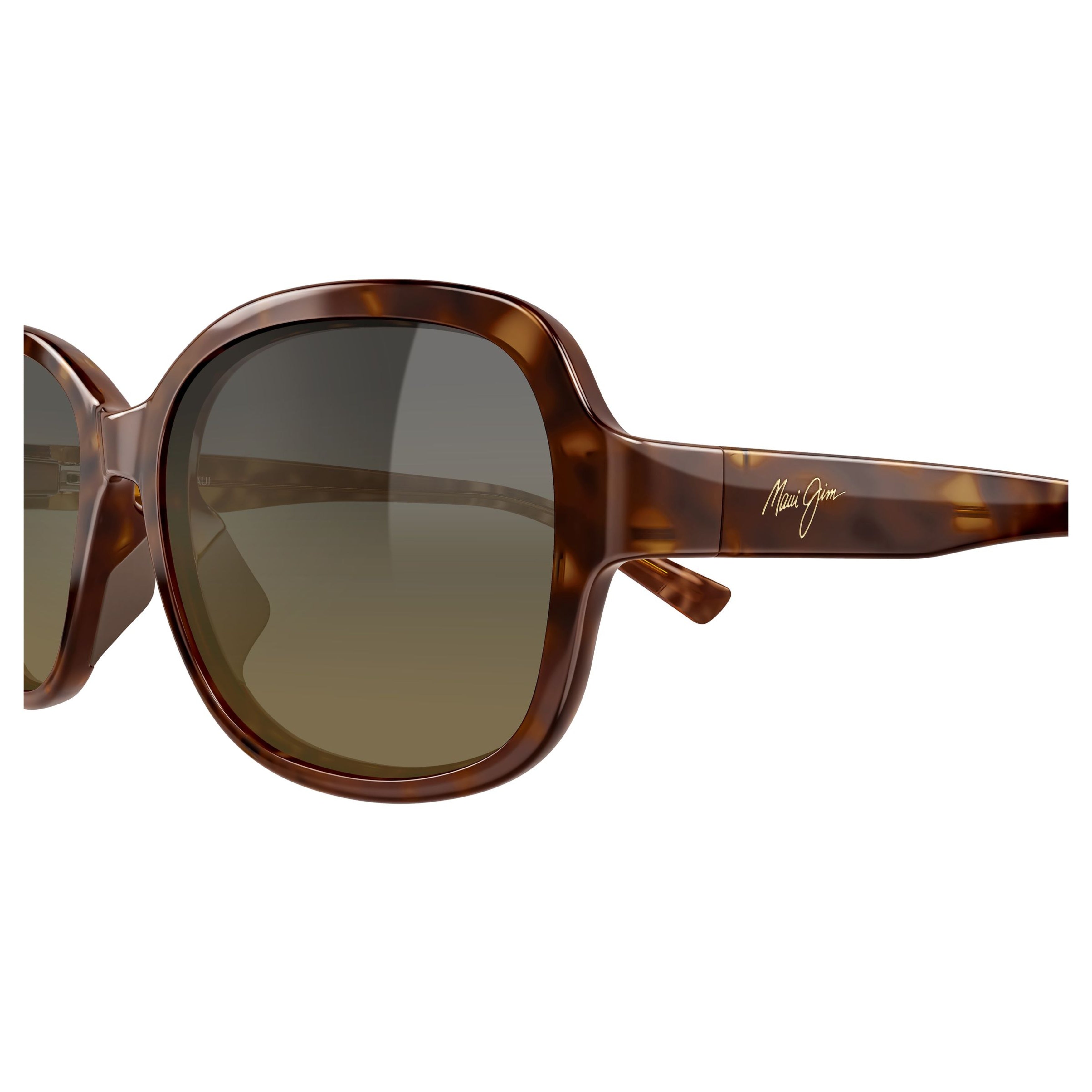 Hiluhilu Large Rounded Square Tortoiseshell Sunglasses with Gradient Lenses