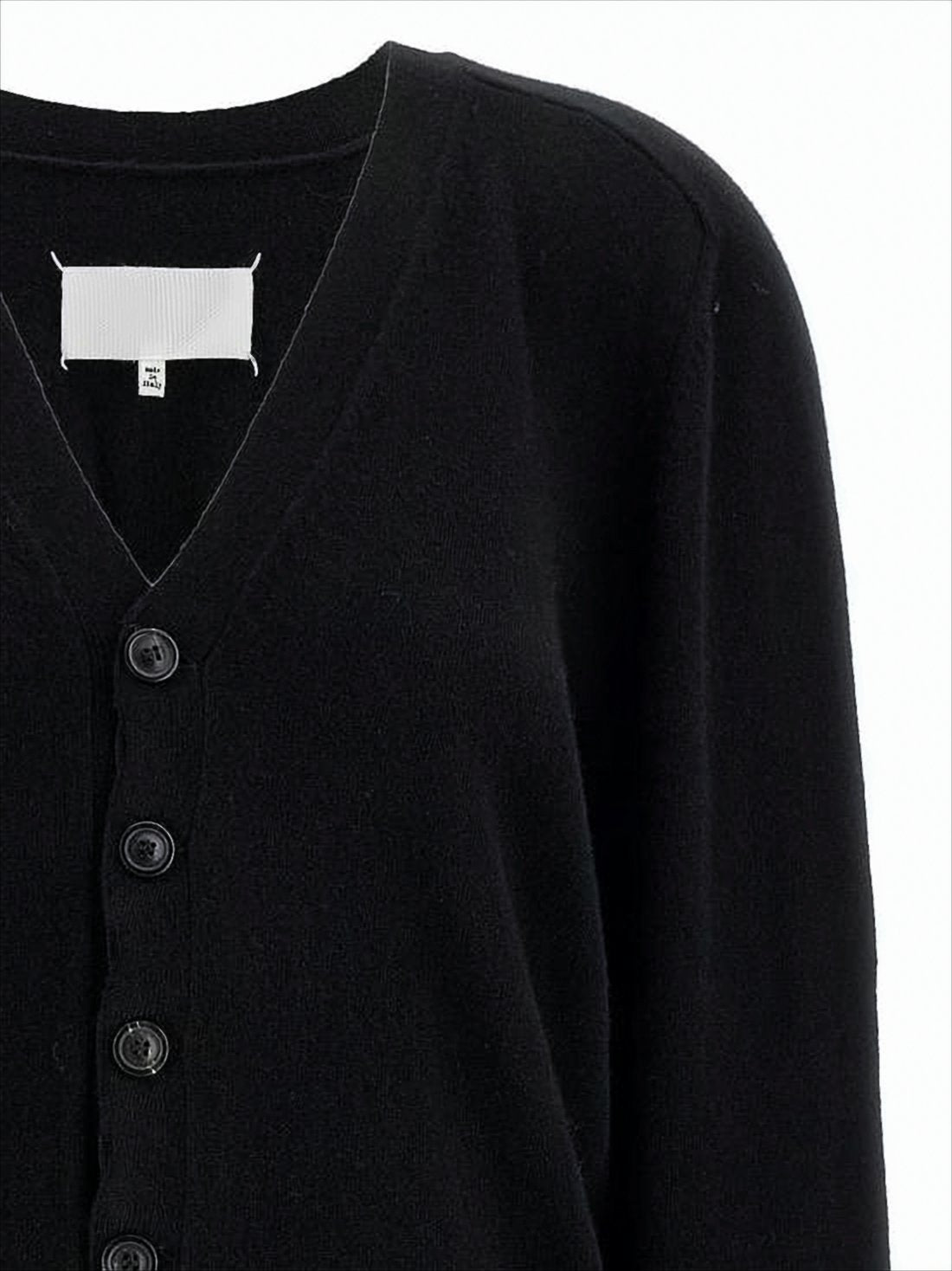 Cropped V-Neck Cardigan with Button-Down Front