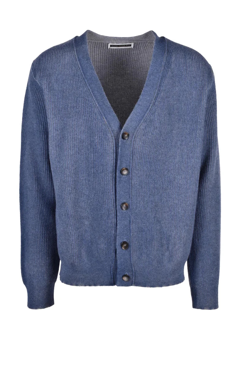 Vintage-Inspired Blue Merino Wool