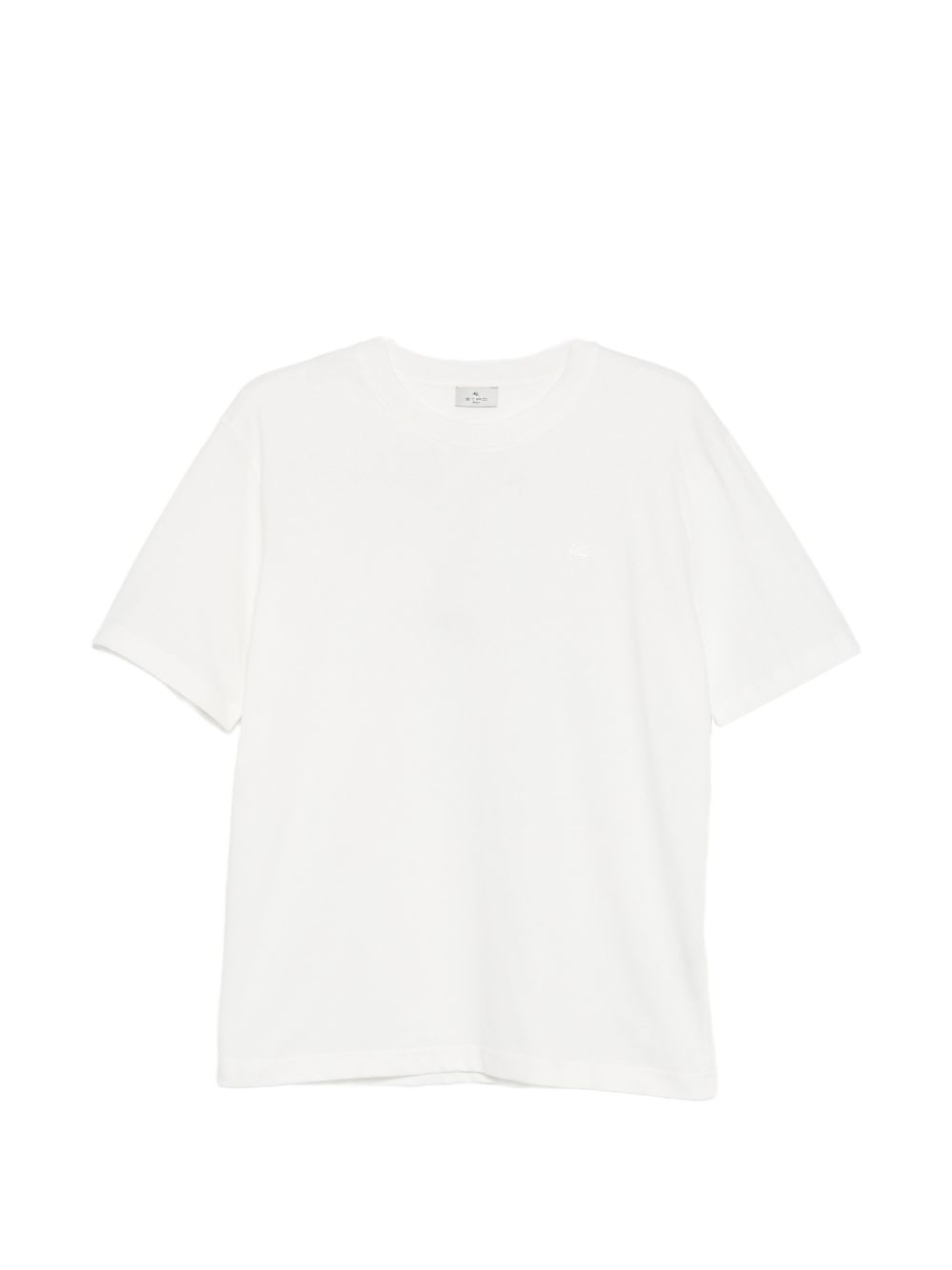 Ribbed Crewneck T-Shirt With Tone-On-Tone Logo