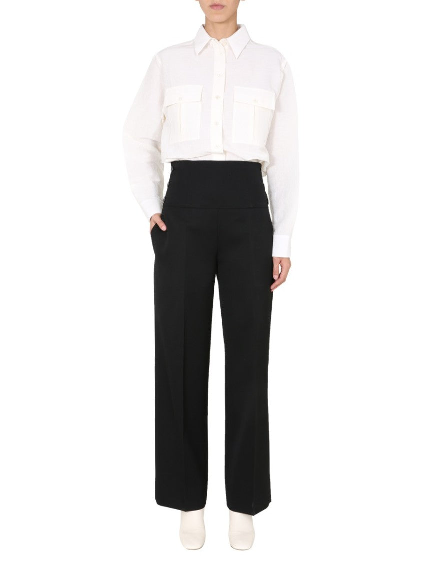 Wide-Leg Tailored Trousers