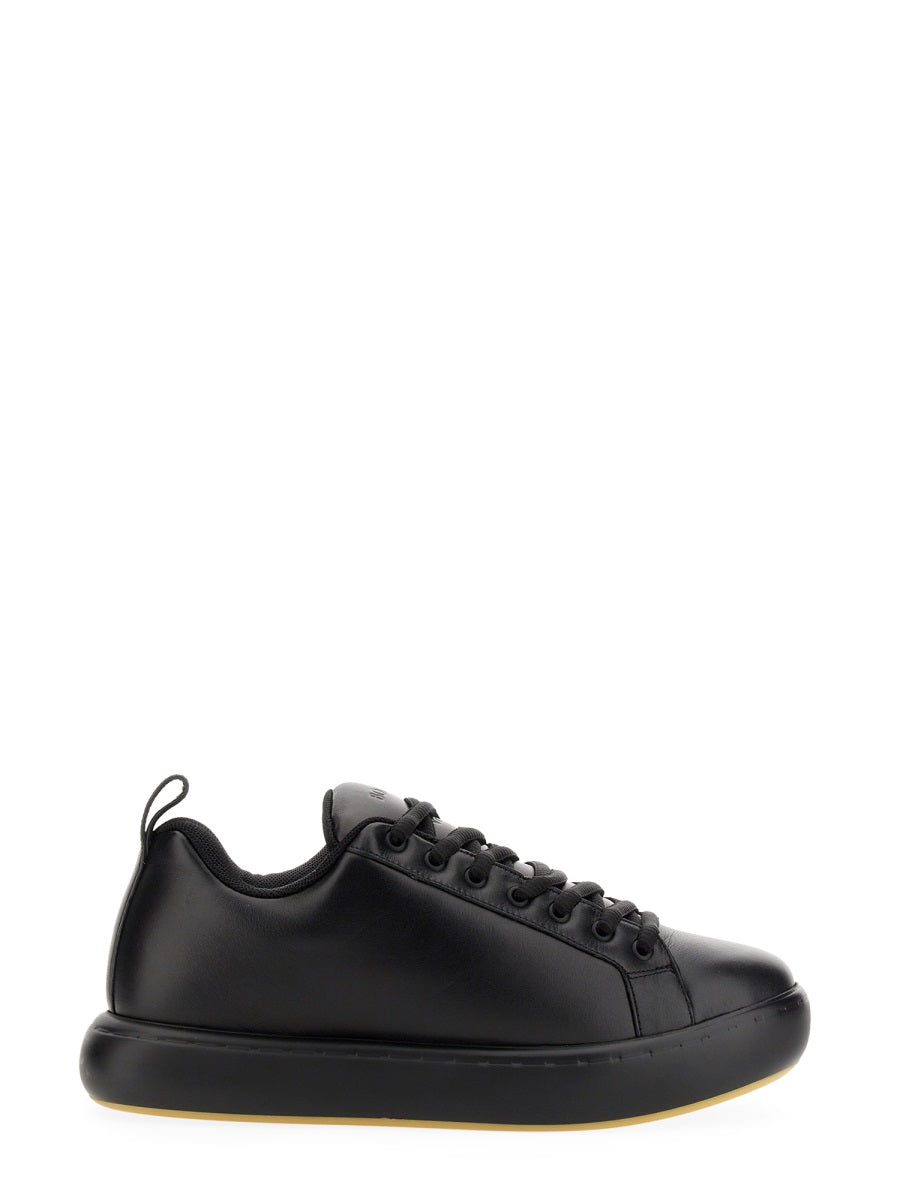 Leather Sneaker Pillow with Durable Rubber Sole