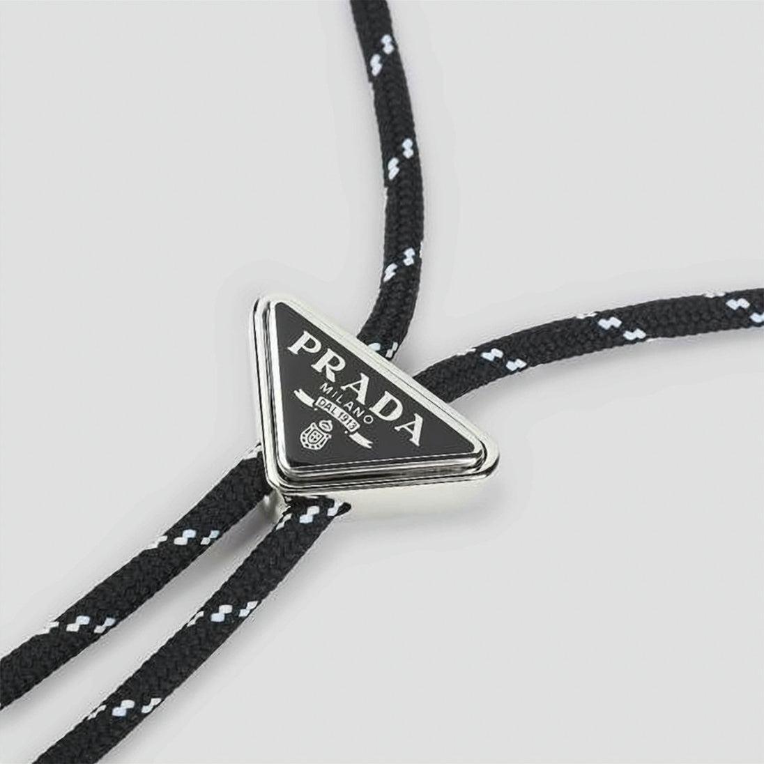 Triangular Pendant Necklace with Black Cord