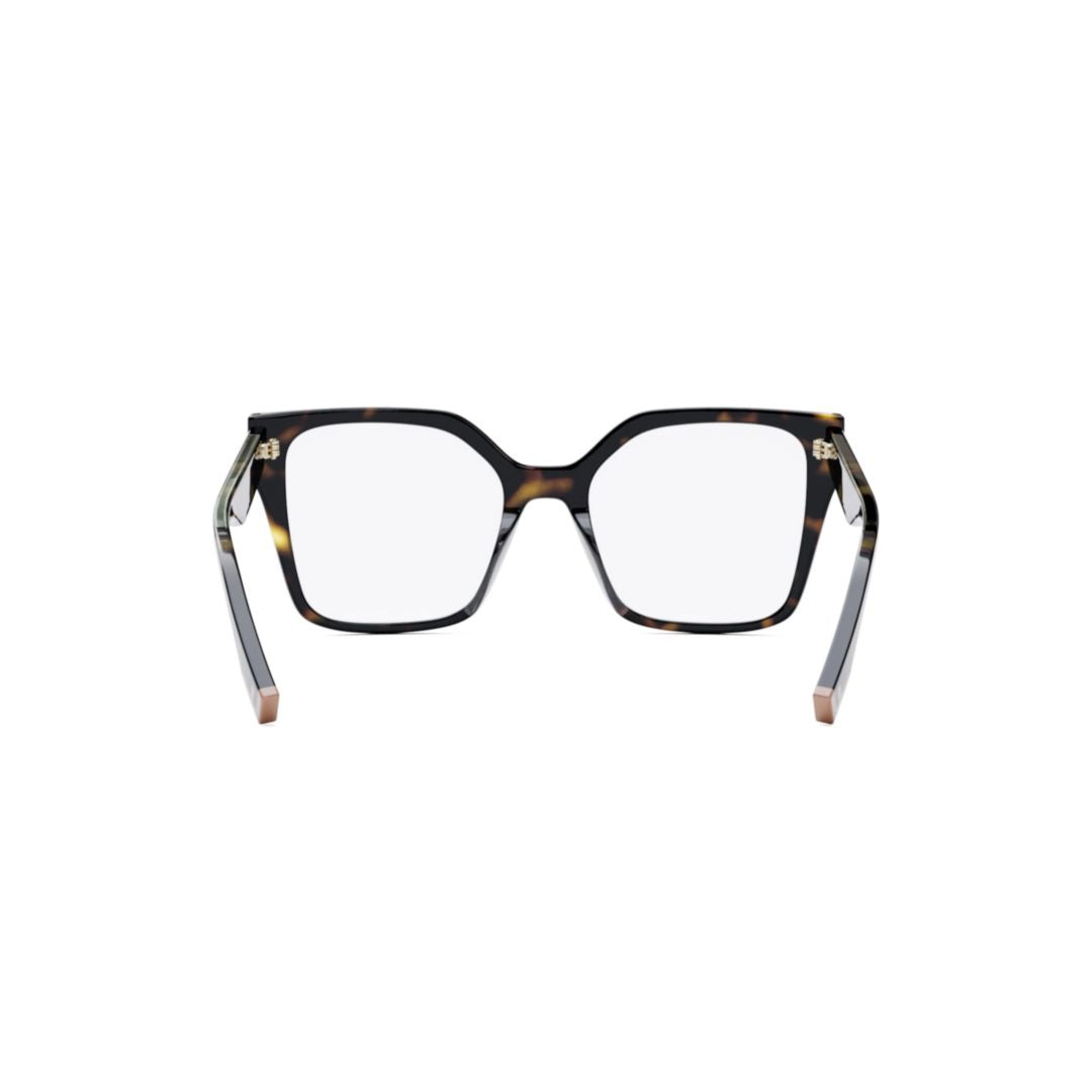 Fe50002i Bold Oversized Square Tortoiseshell Eyeglasses