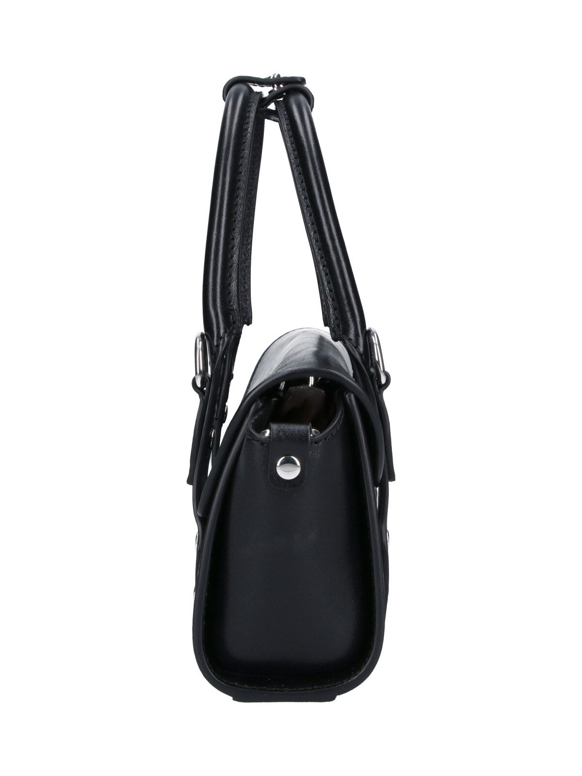 Black Bettina Studded Leather Handbag