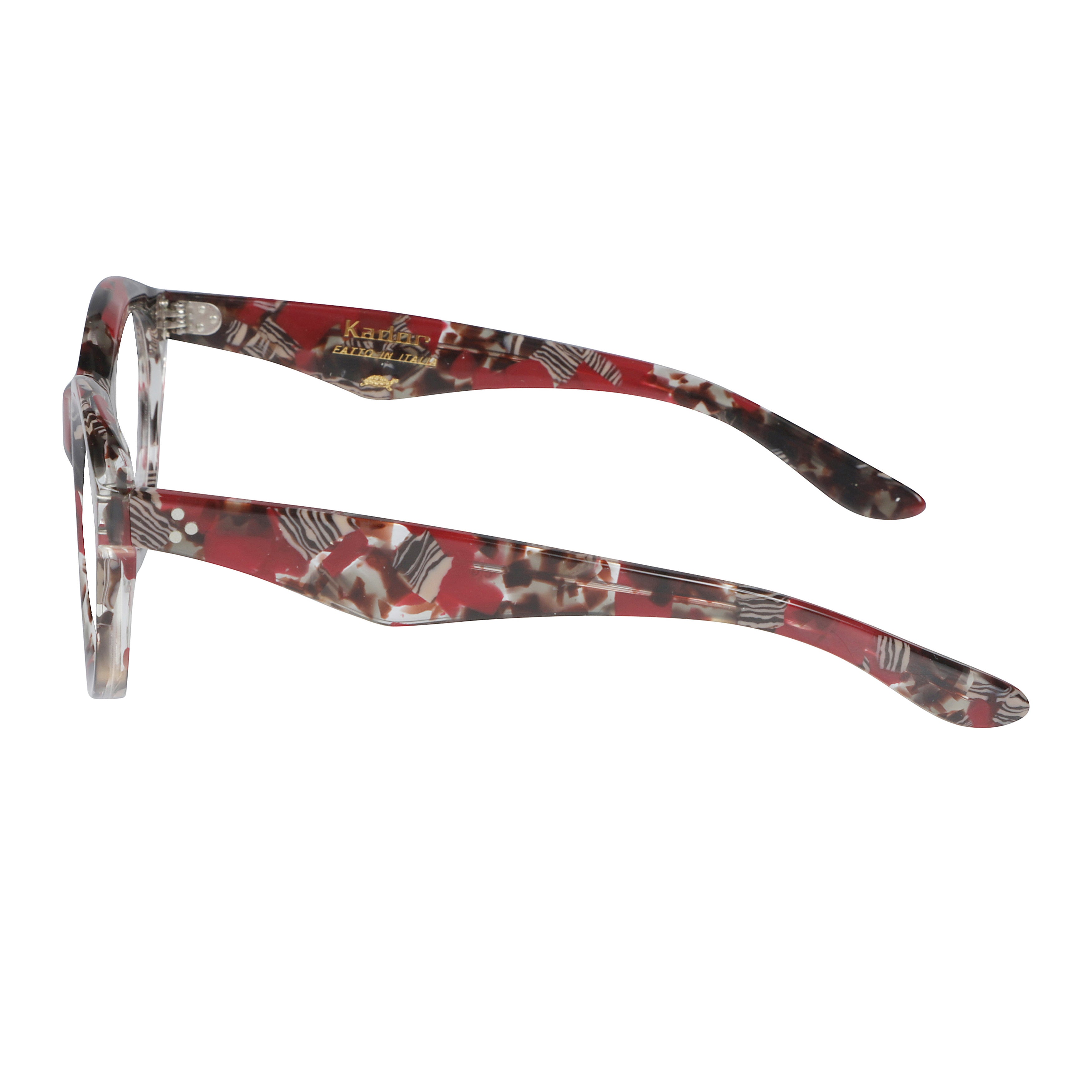 Thick Bold Multicolored Rounded Sunglasses with Glossy Finish