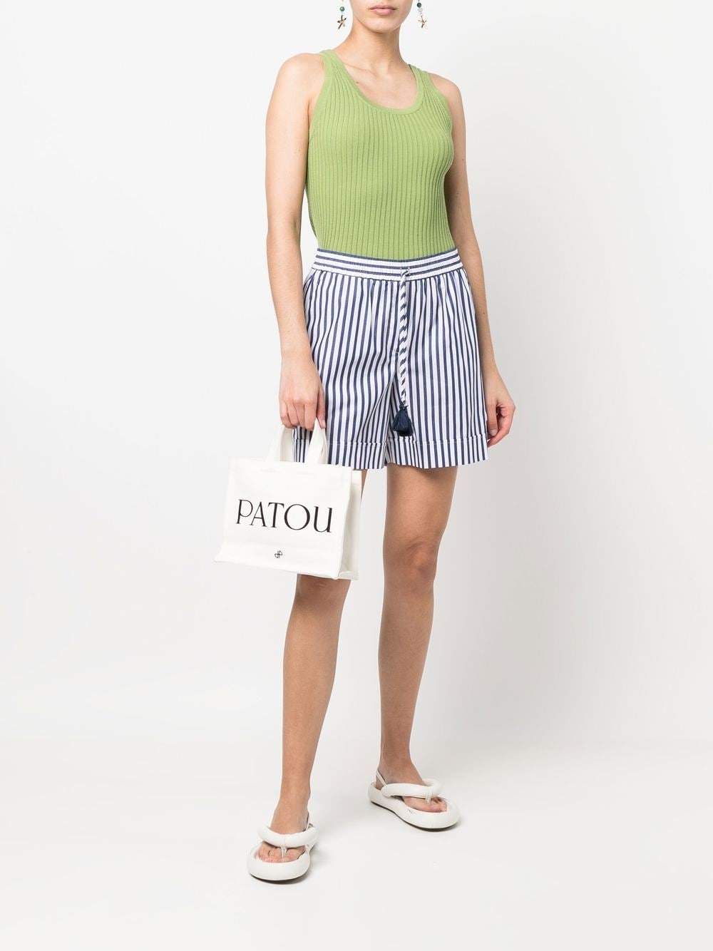 Logo-Print Canvas Tote Bag