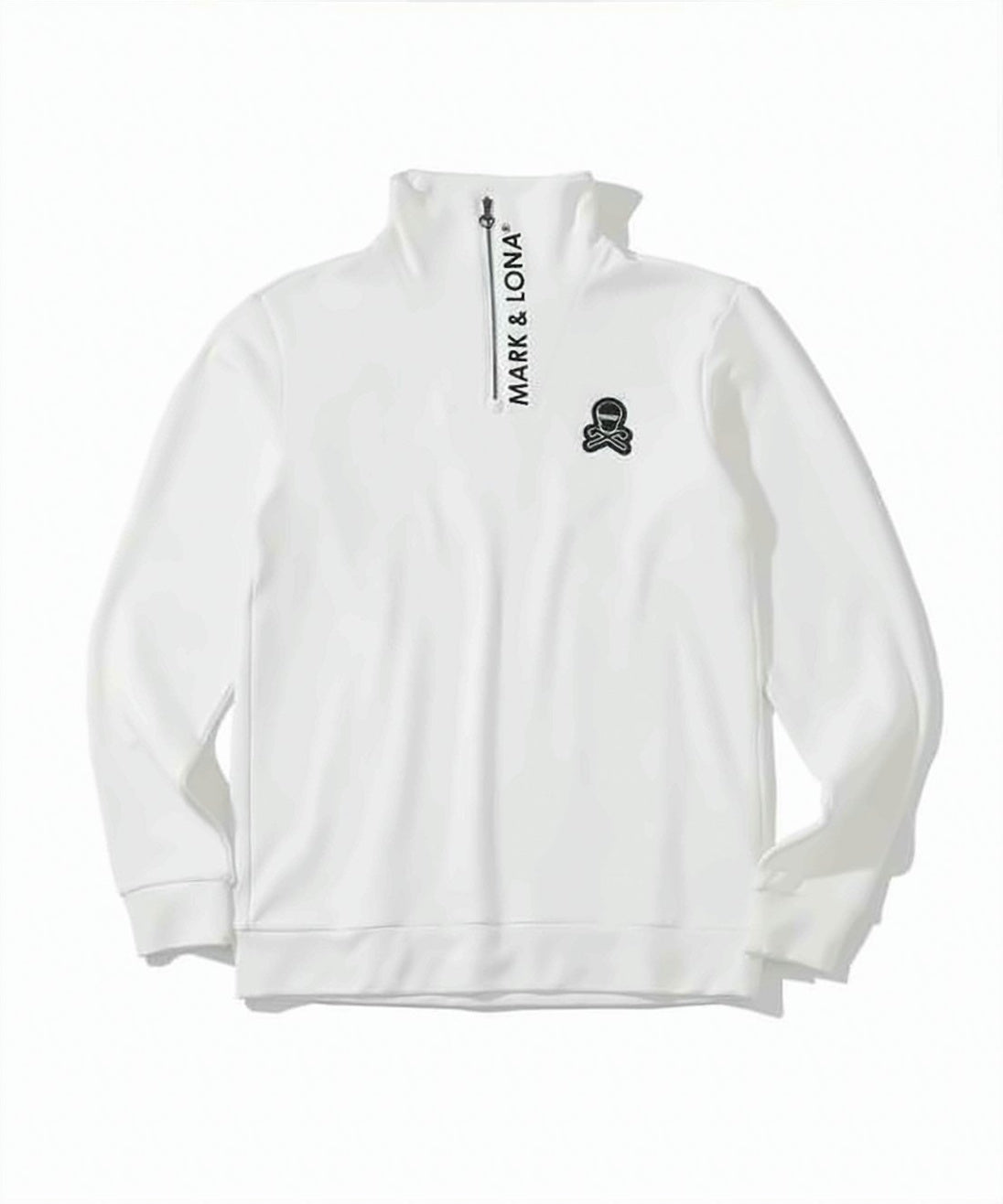 Long-Sleeve Pullover Top with High Collar