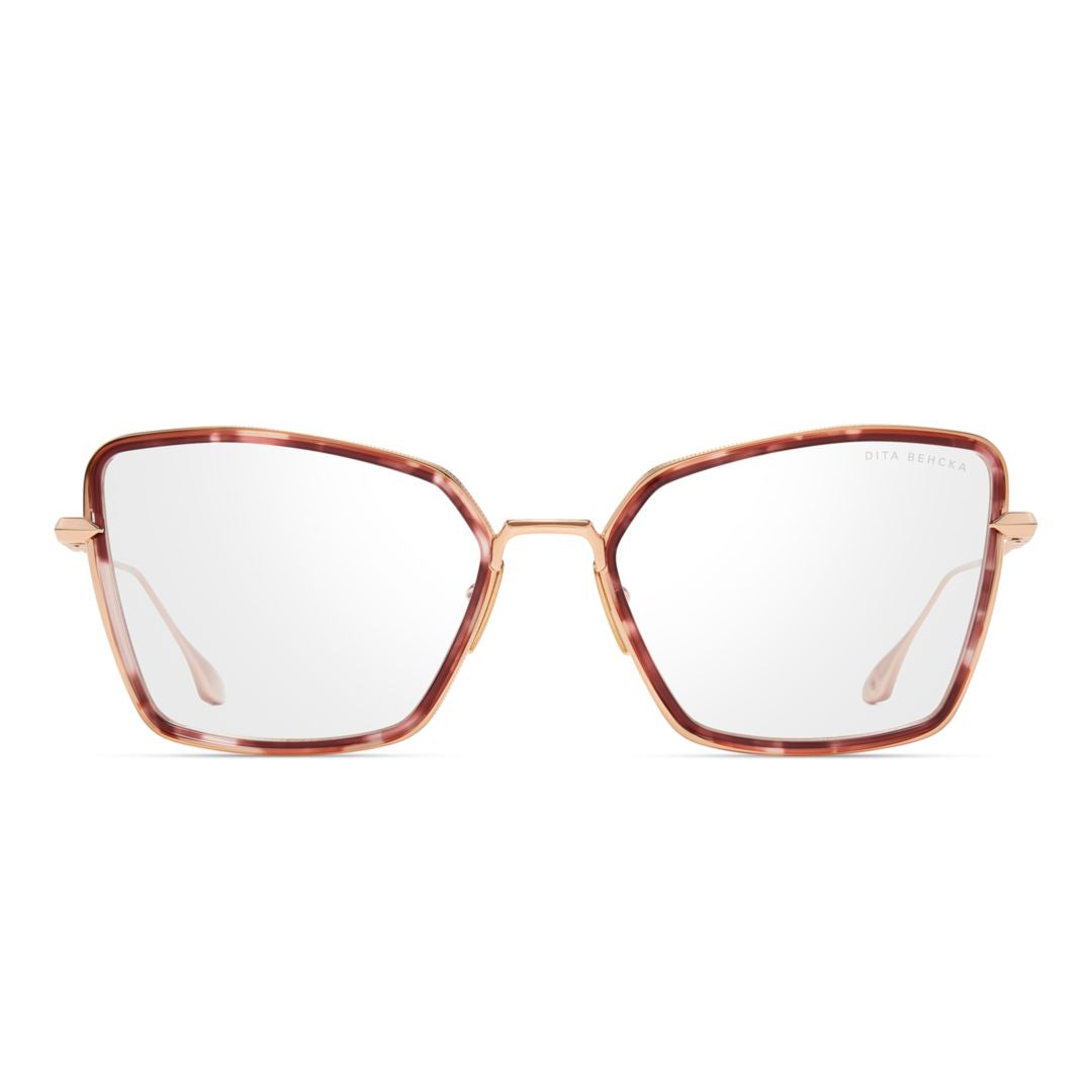Behcka Oversized Geometric Frame Sunglasses with Tortoiseshell Acetate