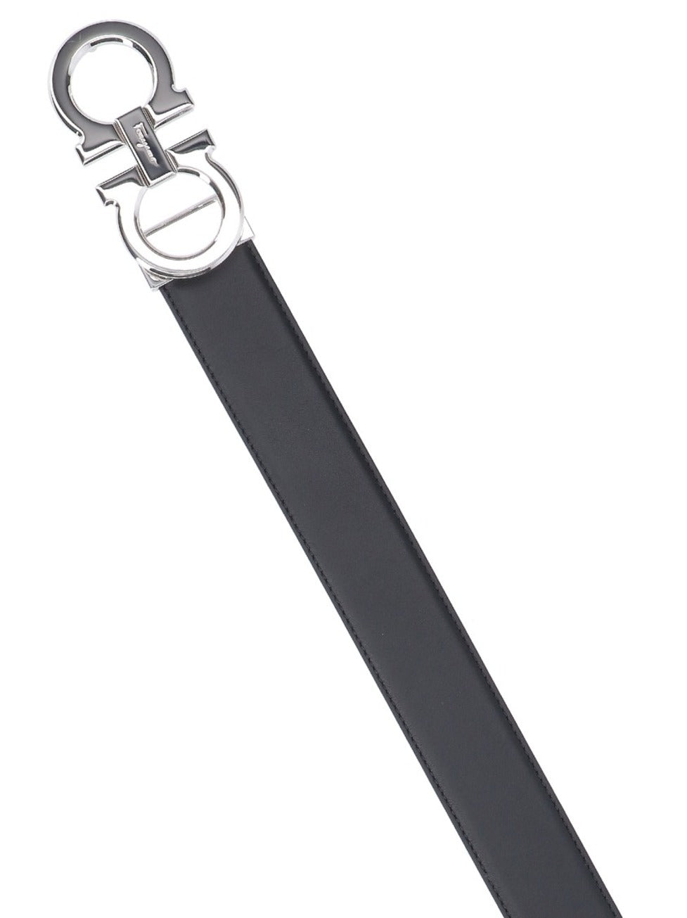 "Gancini" Reversible Belt Black