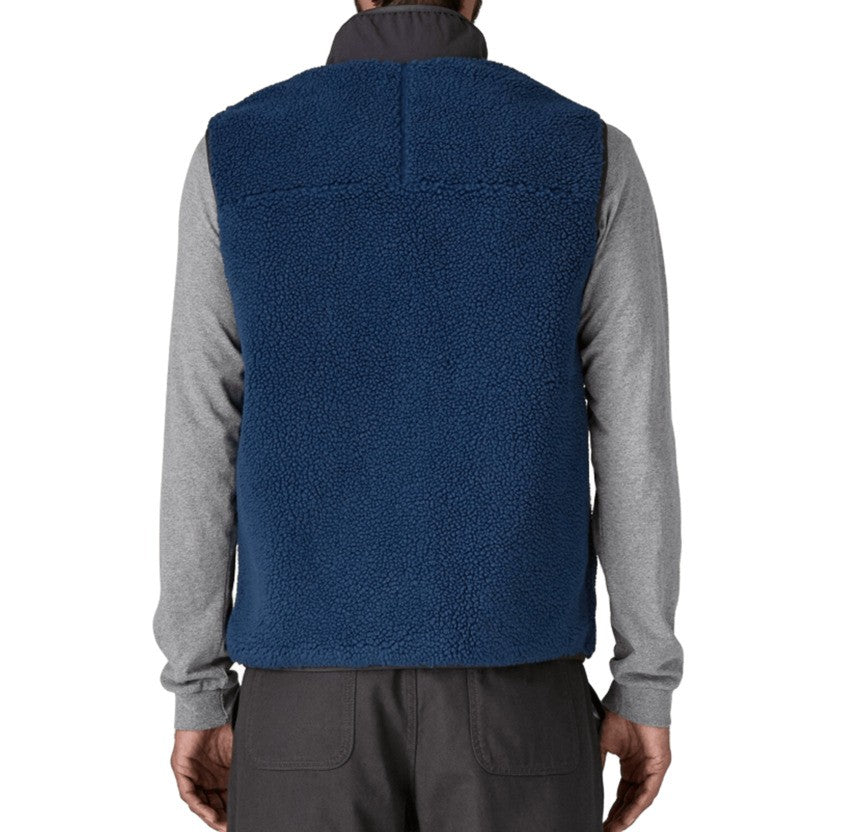Textured Fleece Vest with High Collar