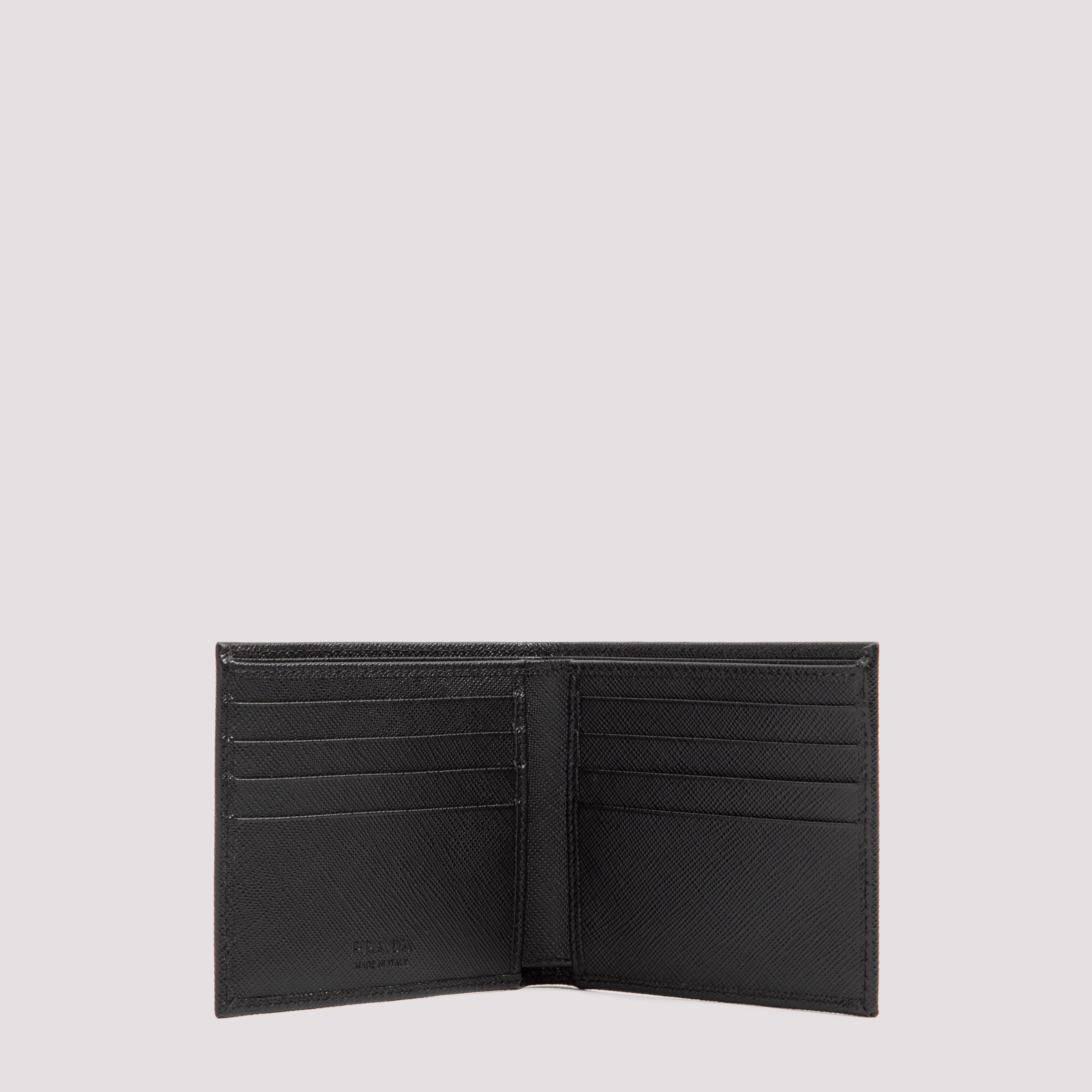 Bifold Black Saffiano Leather Wallet