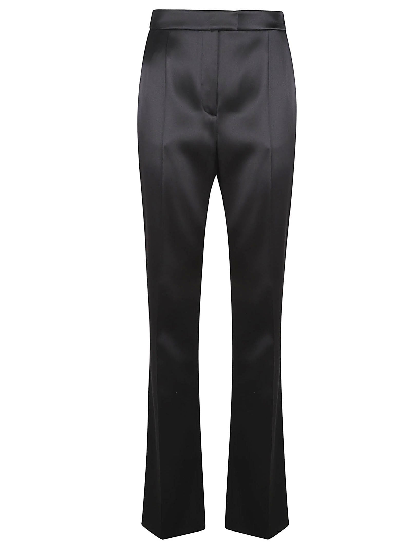 Tailored Flared Trousers with Satin Finish