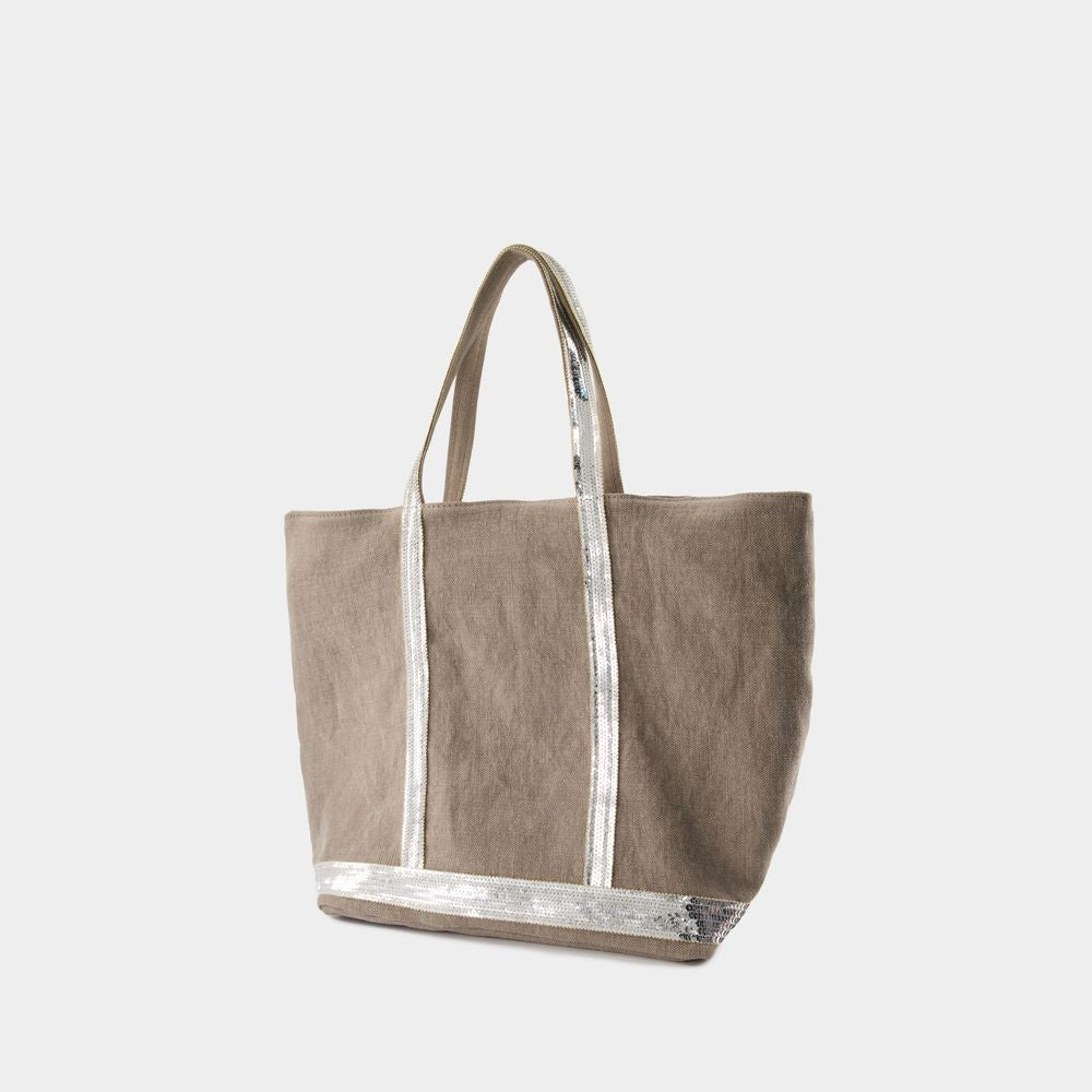 Cabas L Shopper Bag - Linen - Grey