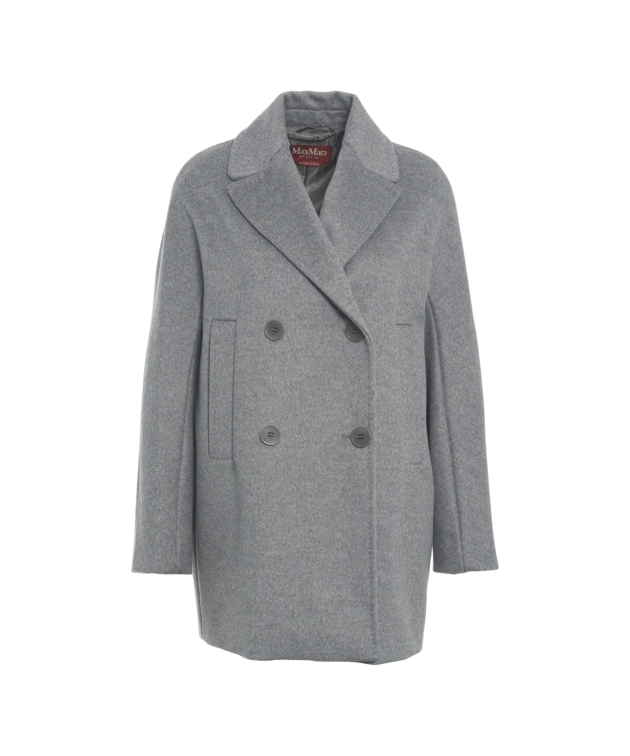 Double-Breasted Coat In Soft Virgin Wool