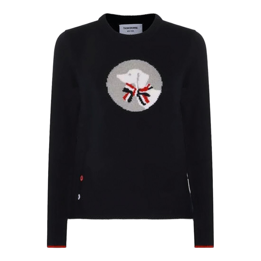 Classic Crew Neck Sweater with Playful Graphic