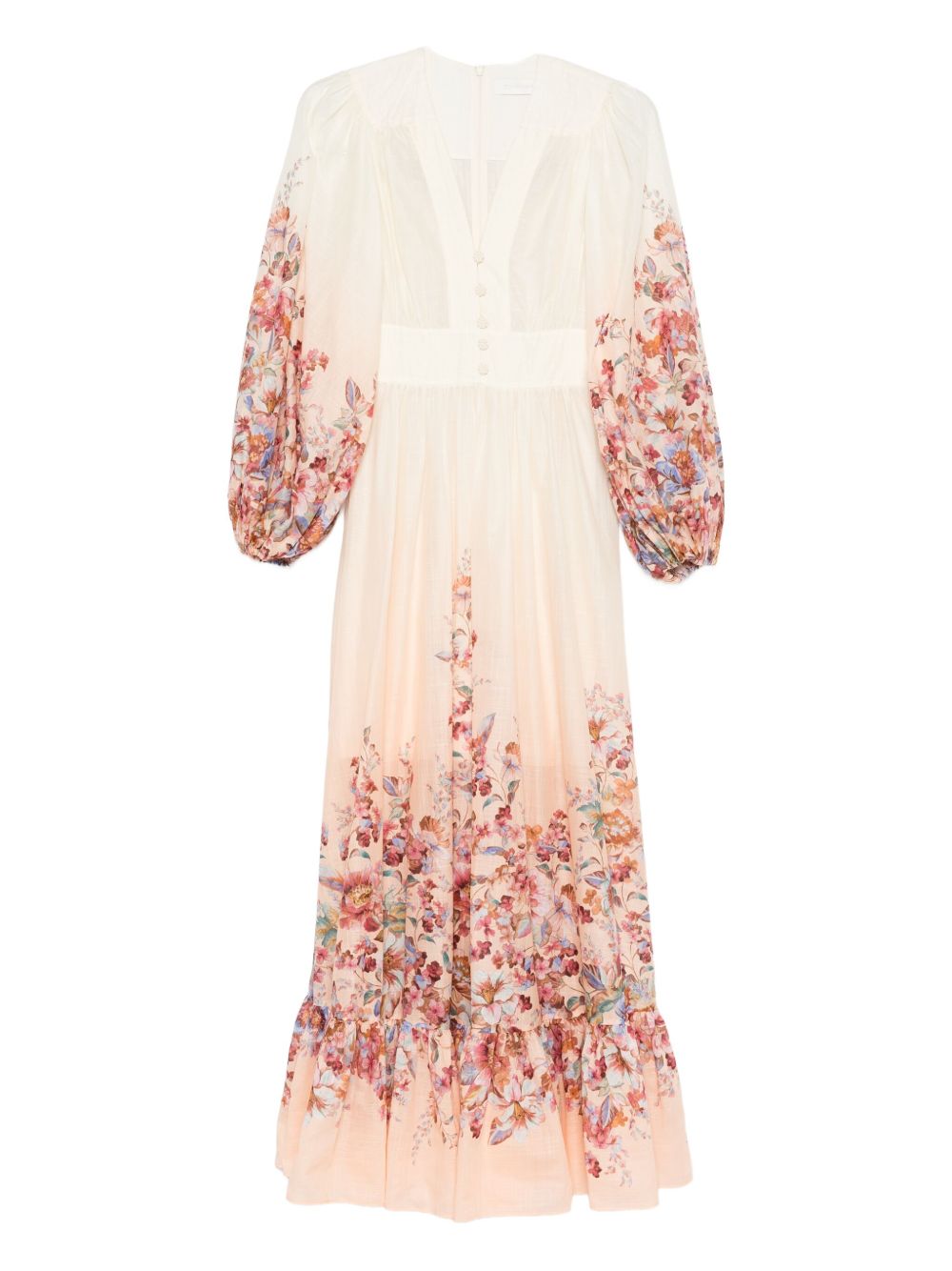 Flowing Maxi Dress With Deep V-Neckline