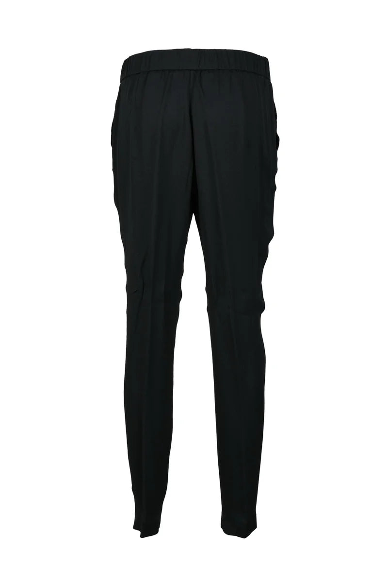 Silk Acetate Trousers - Black