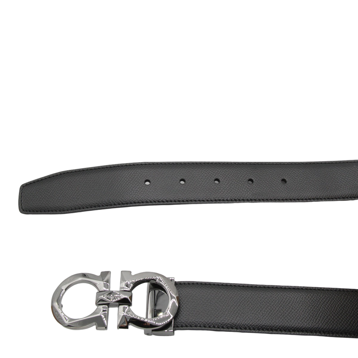 Sleek Black Leather Belt