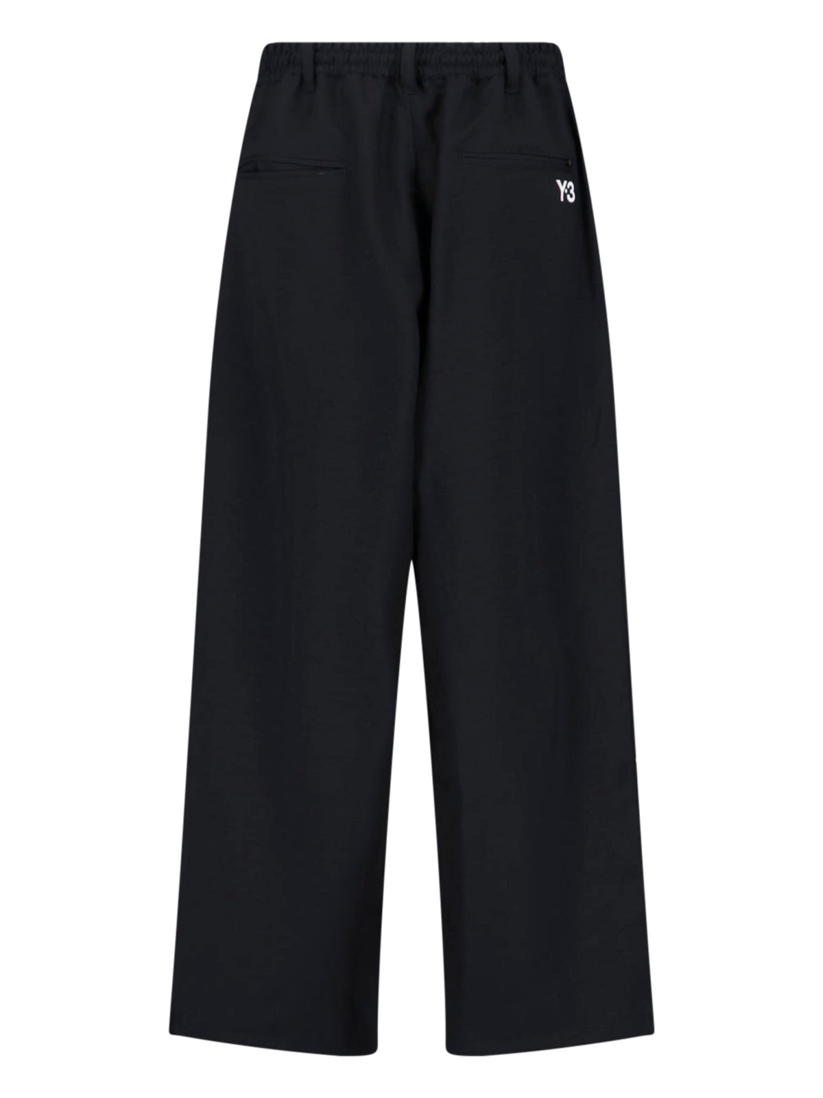 Track Pants In Recycled Black Fabric, Elasticated Mid-Rise