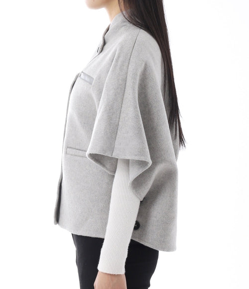 Boxy Silhouette Cashmere Cape