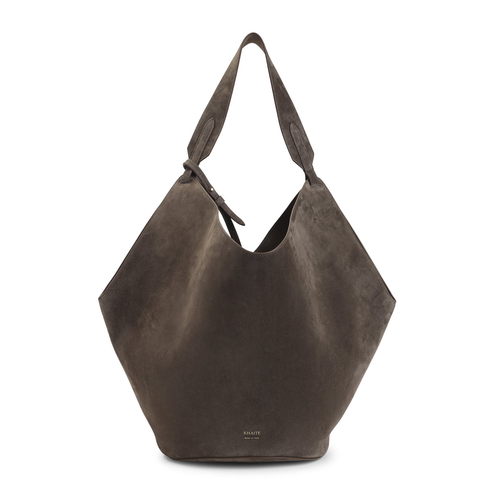 Geometric Silhouette Calfskin Leather Shopper Bag