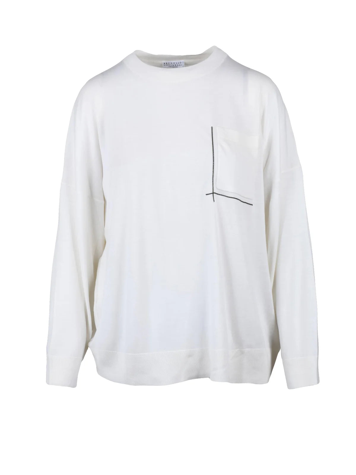 White Virgin Wool Cashmere Women Sweater