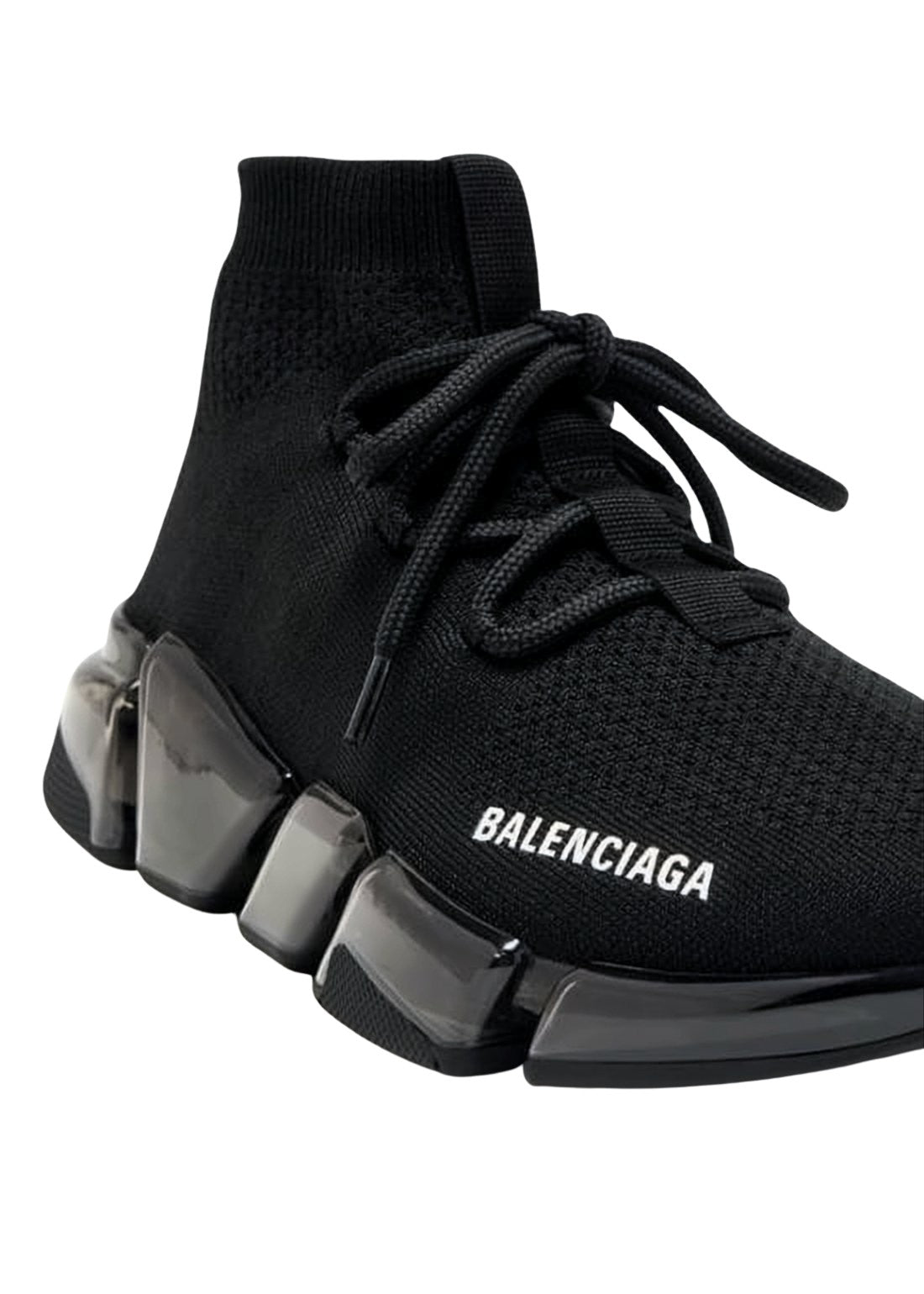 Sock-like Black Sneakers with Futuristic Sole