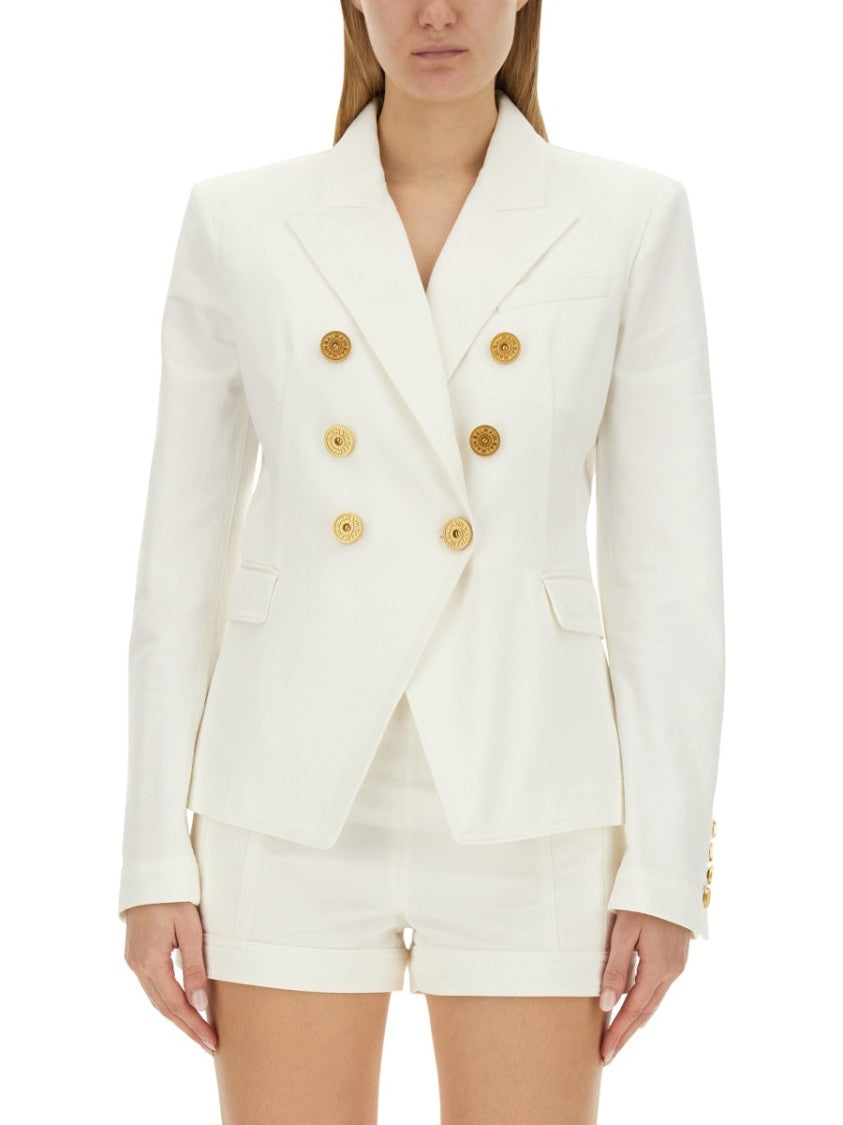 Double-Breasted Six-Button Jacket