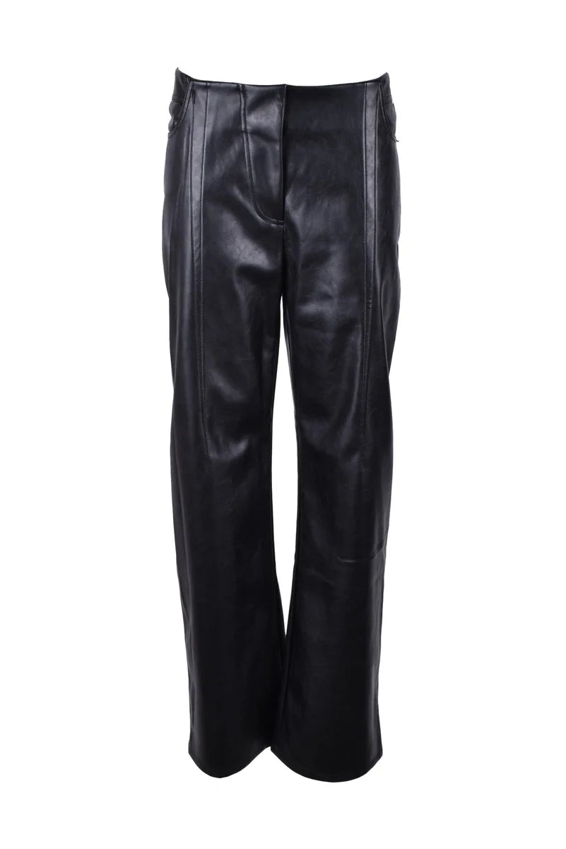 Polyurethane/Polyester Trousers - Black