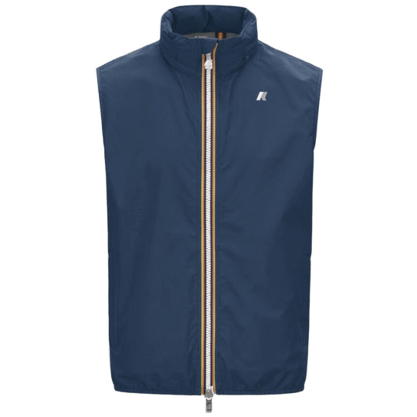 Blue Nylon Slim Gilet