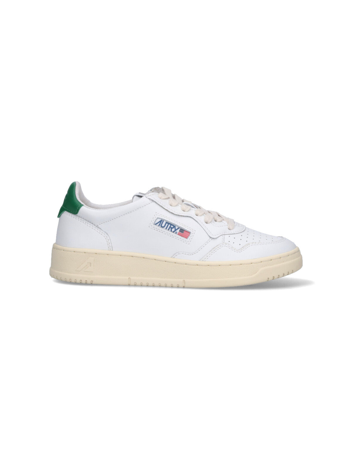 Low-Top White Leather Sneakers With Multicolor Embroidery