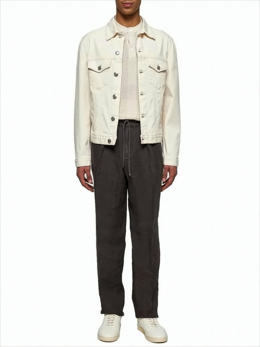 Relaxed Fit Linen Jogger Pants