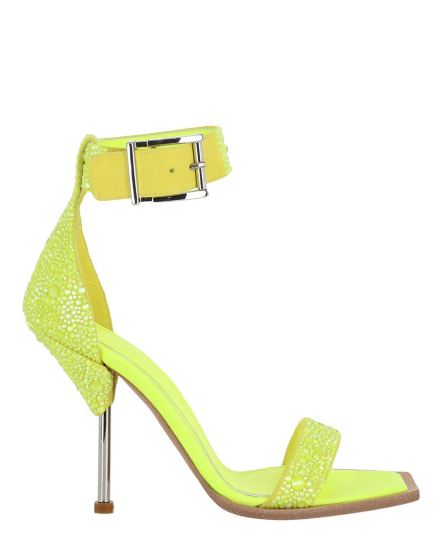 Crystal Embellished Heel Sandals