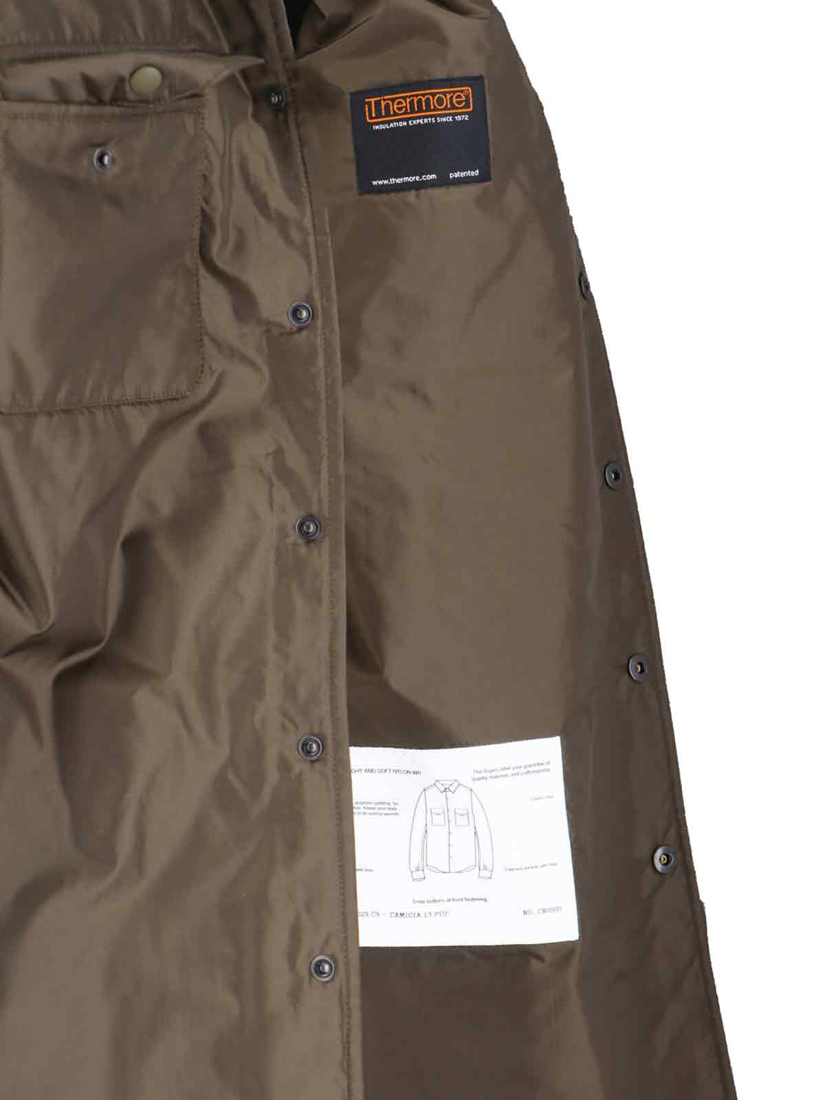 Nylon Shirt Jacket, Green, Classic Collar